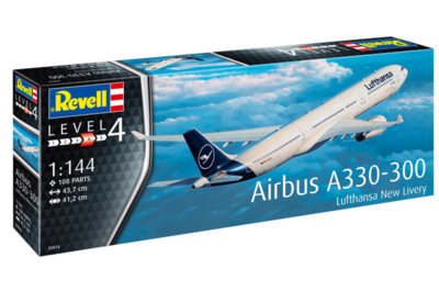 REVELL 03816 1:144 Airbus A330-300 - Lufthansa 'New Livery' Revell Modellbausatz