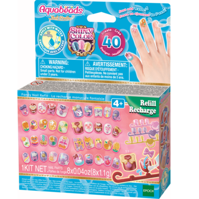 EPOCH 35059 AQUABEADS Fingernägel Nachfüllset Gelb-Pink