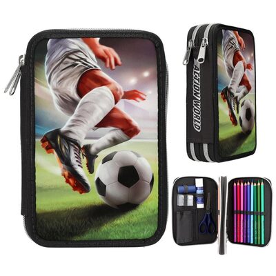 DEPESCHE 0014185 Action World 2 Fach Federtasche Fussball
