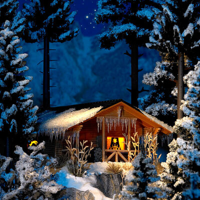 BUSCH 1085 H0 Winterhütte