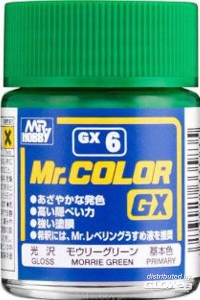 MR HOBBY - GUNZE GX-6 Mr Hobby -Gunze Mr. Color GX (18 ml) Morrie Green [30