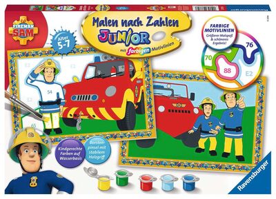 RAVENSBURGER 27772 Malen nach Zahlen Feuerwehrmann Sam