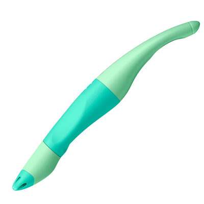 STABILO 6892/40-41 Ergonomischer Tintenroller für Rechtshänder - STABILO EASYoriginal Pastel in Hauch von Minzgrün - Einzelstift - Schreibfarbe blau (löschbar) - inklusive Patrone