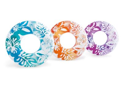 INTEX 59251NP Schwimmreifen 'Clear Color Tubes', 91 cm Ø - farblich sortiert