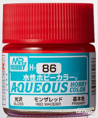 MR HOBBY - GUNZE H-086 Mr Hobby -Gunze Aqueous Hobby Colors (10 ml) Red Madder [30