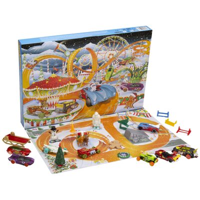 HOT WHEELS HCW15 1:64 Hot Wheels Kinder-Adventskalender 2022 inkl. 8 Spielzeug-Autos