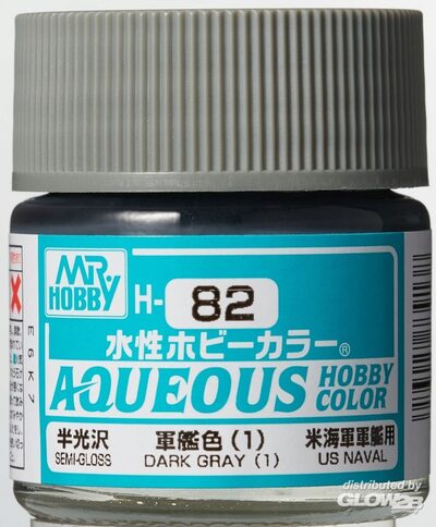 MR HOBBY - GUNZE H-082 Mr Hobby -Gunze Aqueous Hobby Colors (10 ml) Dark Gray (1) [30