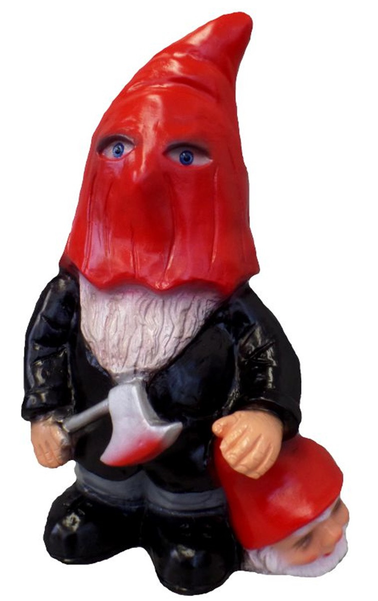 Gartenzwerg Henker Figur Zwerg stehend H 35 cm Deko Zwerg mit Axt Gartenfigur Kunststoff
