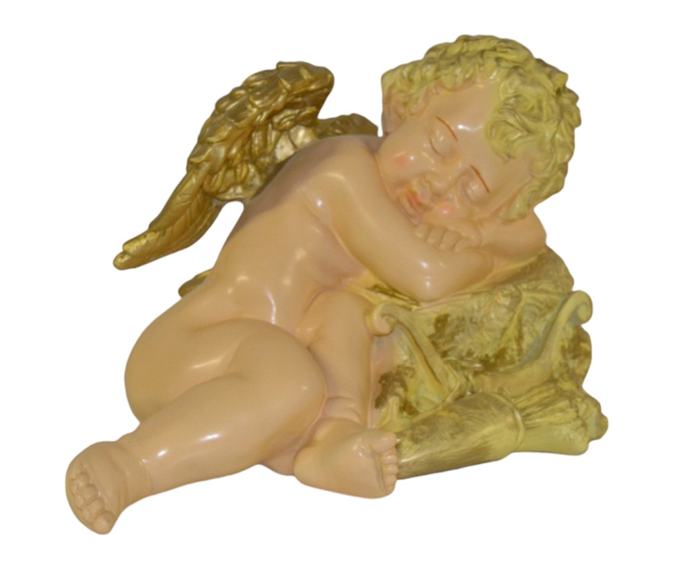 Deko Figur Engel schlafend - Breite 39 cm - Dekofigur aus Resin