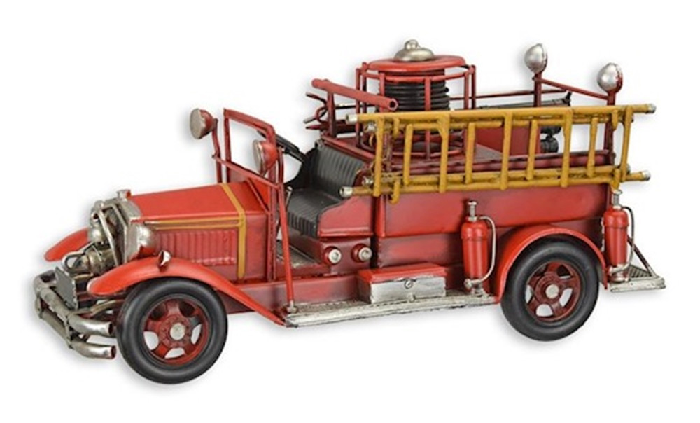Blechmodell Nostalgie Feuerwehrfahrzeug Feuerwehrauto L 36 cm Deko Blechauto Retro Blechwagen