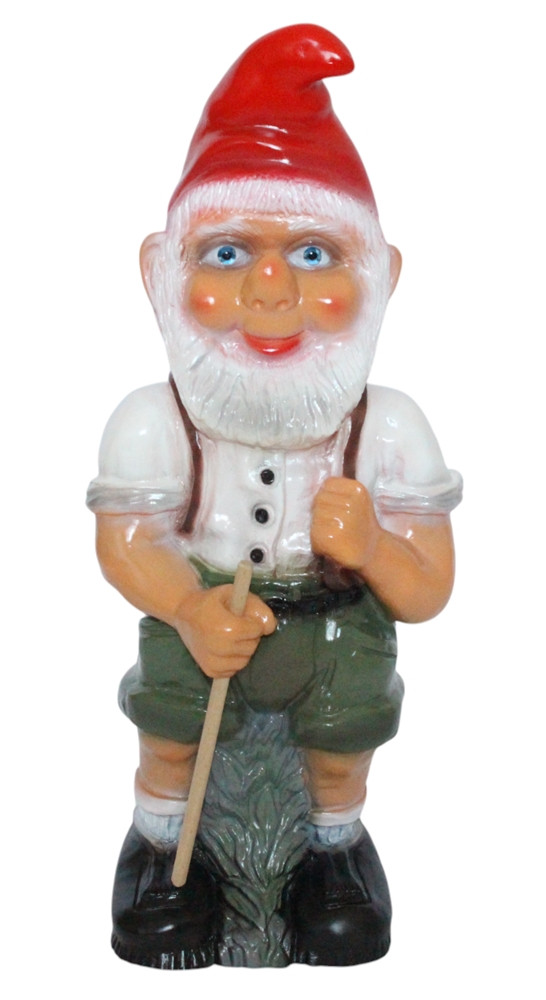 Gartenzwerg Seppel Wanderer Figur Zwerg stehend H 50 cm großer Deko Zwerg Gartenfigur Kunststoff