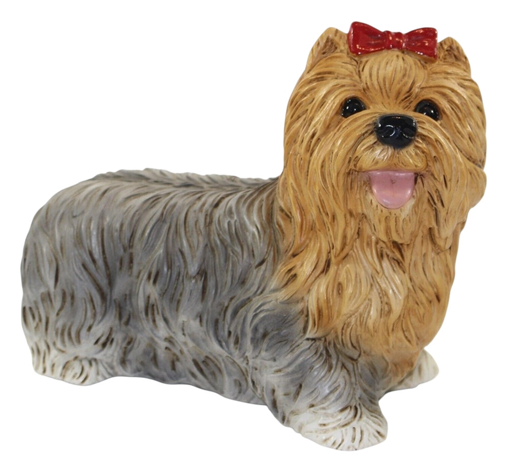 Deko Figur Yorkshire Terrier Welpe Hundefigur stehend Kollektion Castagna aus Resin Höhe 20 cm