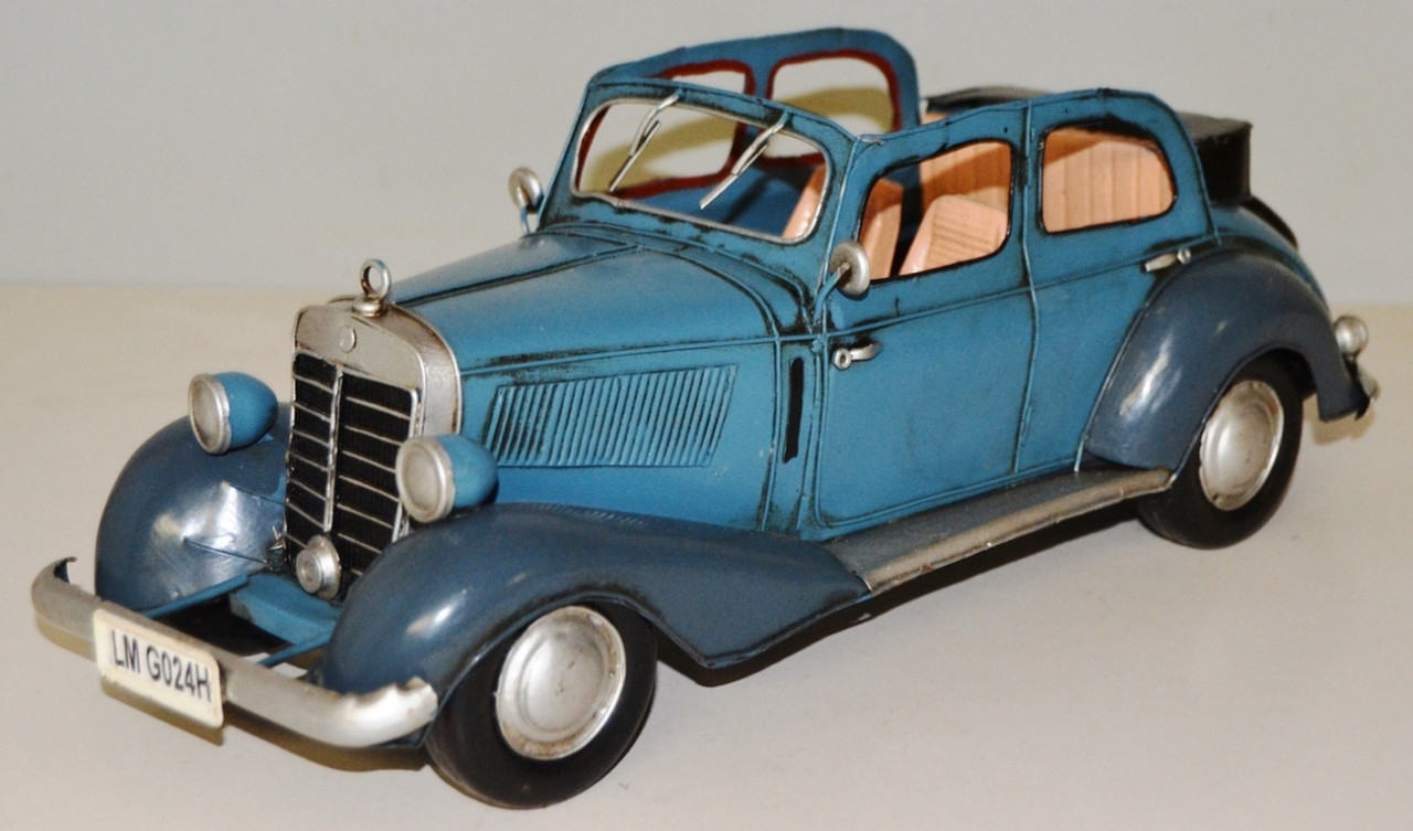 Blechauto Nostalgie Modellauto Oldtimer Mercedes-Benz 170 V Cabrio aus Blech L 34 cm