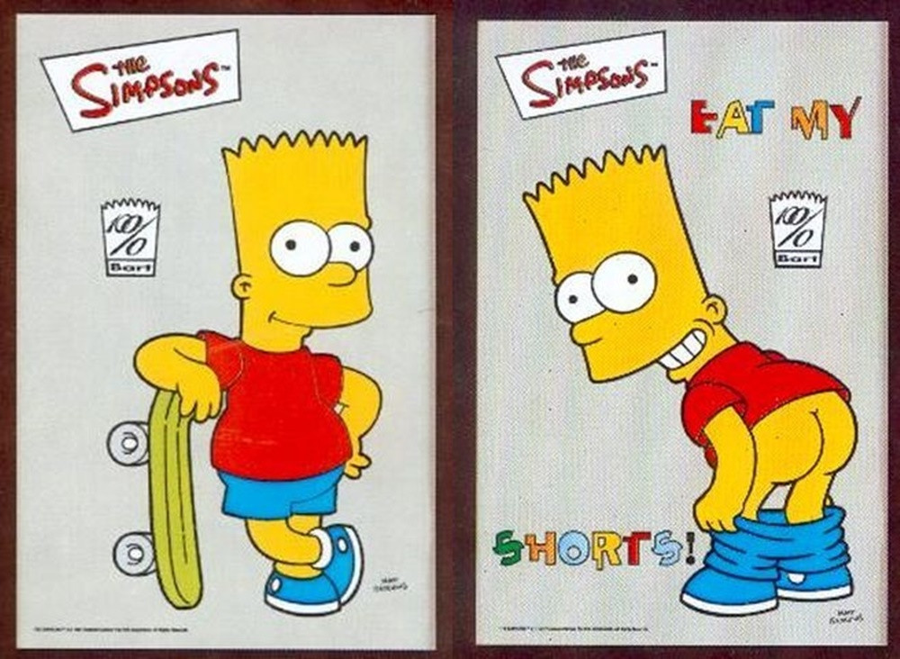 Set: 2 Spiegelbilder Die Simpsons - Bart Simpsons 30x20 cm Deko Bild Wandbilder