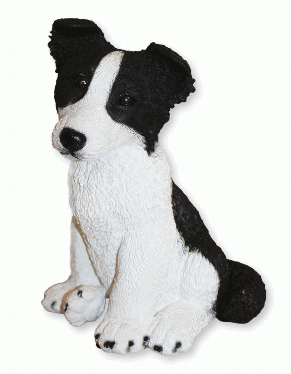 Deko Figur Hund Border Collie Welpe Hundefigur sitzend Kollektion Castagna aus Resin H 27 cm