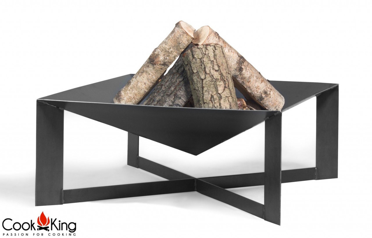 Feuerschale 'Cuba' B 70 cm Feuerstelle für Garten aus Stahl Feuerkorb als Wärmequelle oder Grill