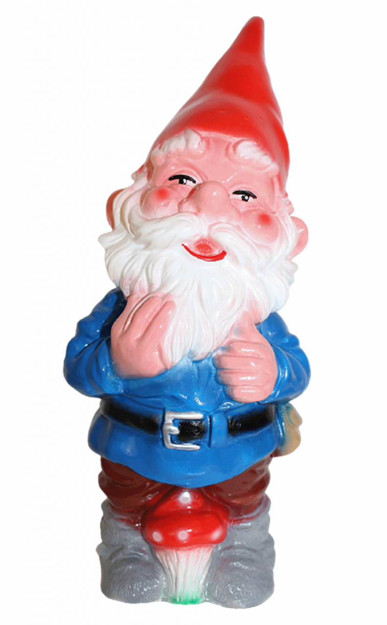 Gartenzwerg Heinzelmännchen Figur Zwerg H 34 cm Deko Figur Gartenfigur aus Kunststoff