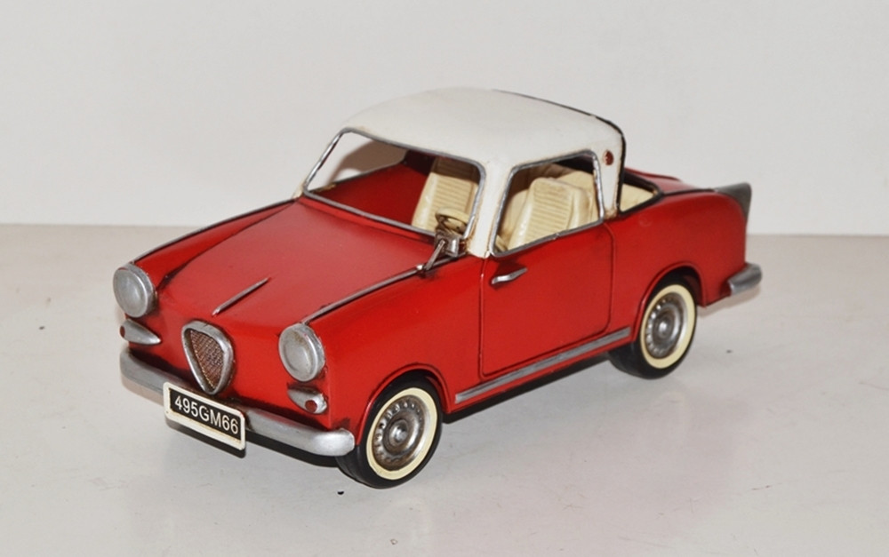 Blechauto Nostalgie Modellauto Goggo in rot Oldtimer Goggomobil TS 250 Coupe L 26 cm aus Blech