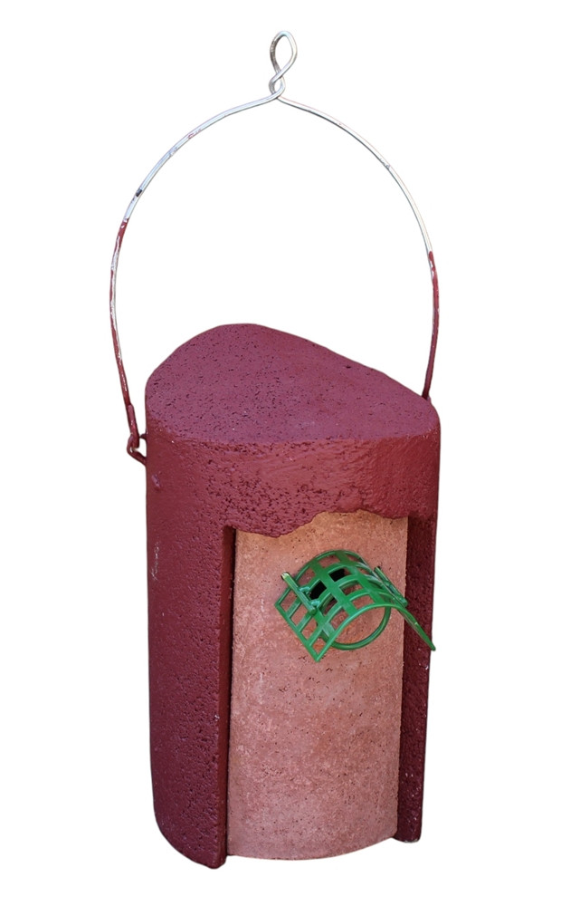 Naturschutzprodukt Nisthöhle Typ 1B Flugloch 26 mm in rot mit Räuberschutz