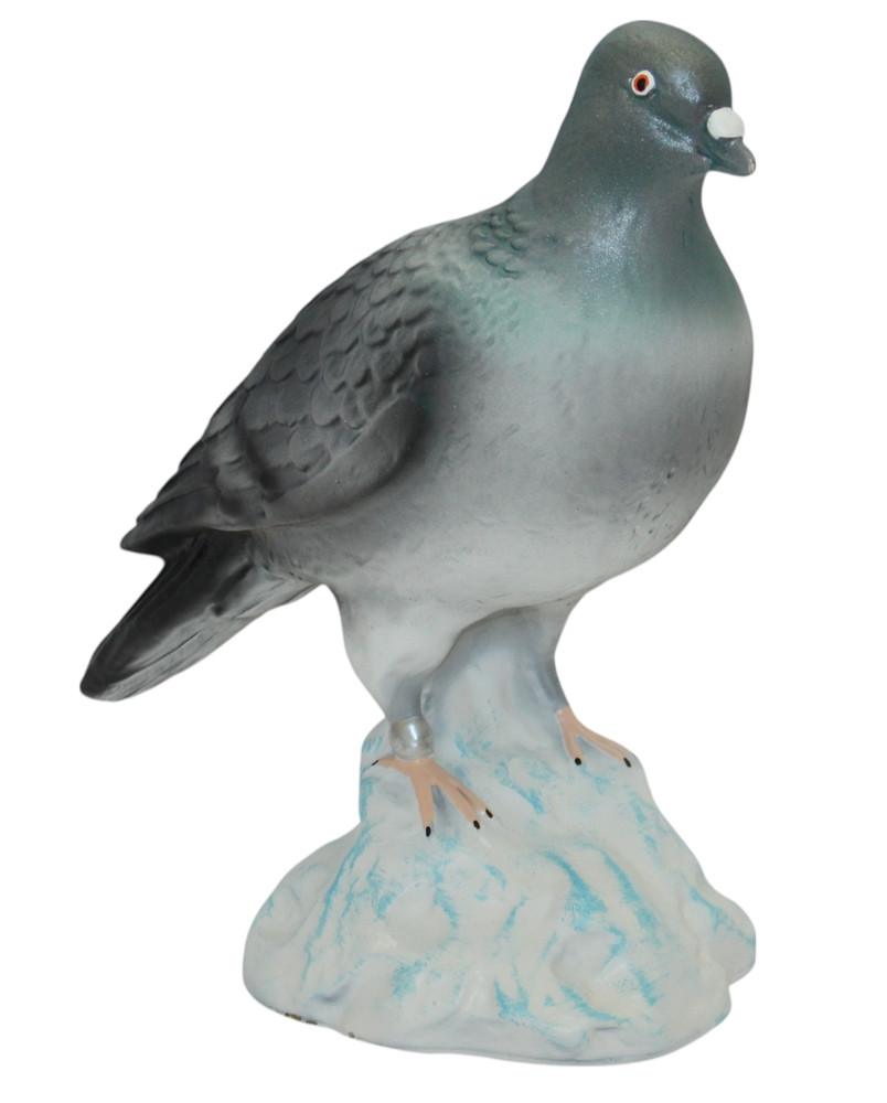Deko Figur Taube stehend H 29 cm x L 27 cm Vogelfigur aus Kunstharz