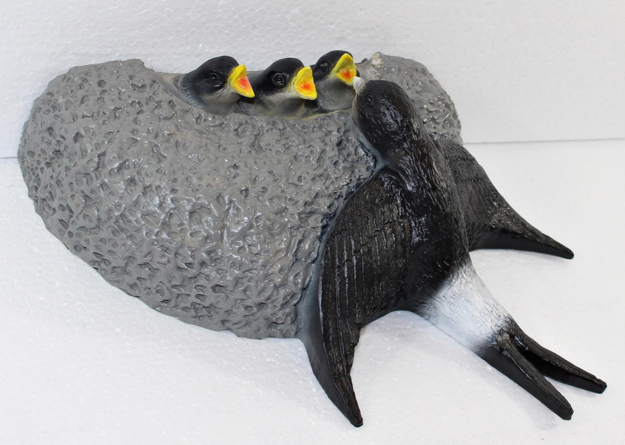 Deko Garten Figur Dekofigur Gartenfigur Vogelfigur Schwalbennest zum Anhängen aus Kunststoff H 18 cm