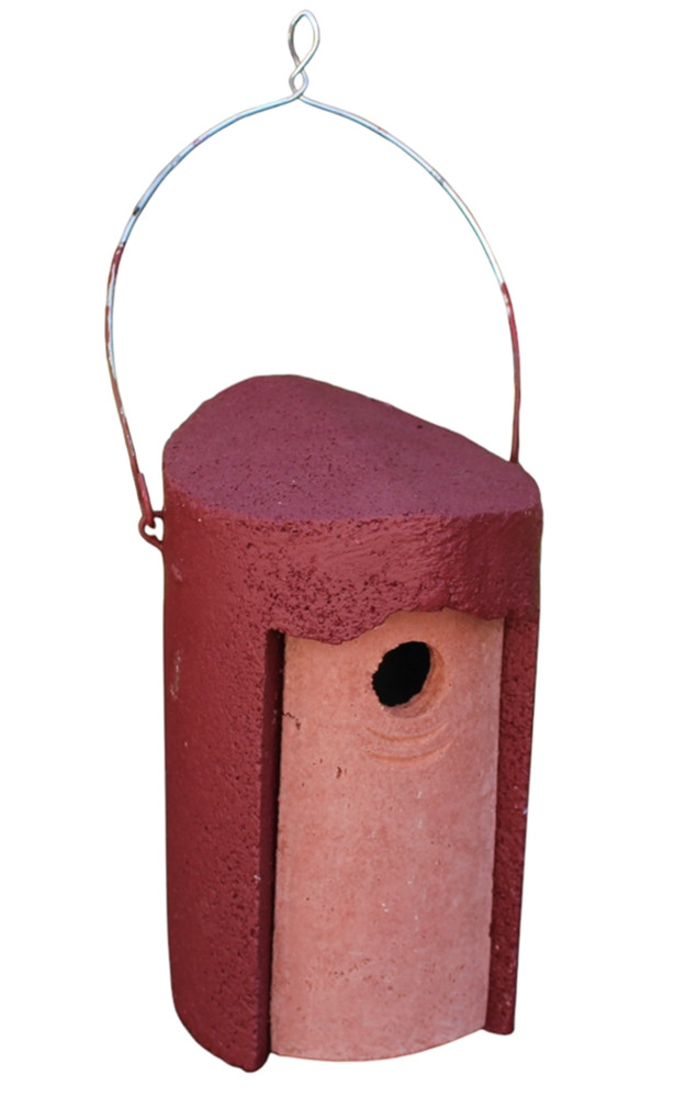 Naturschutzprodukt Satz 4 Stück Nisthöhle Typ 1B Flugloch 32 mm in rot