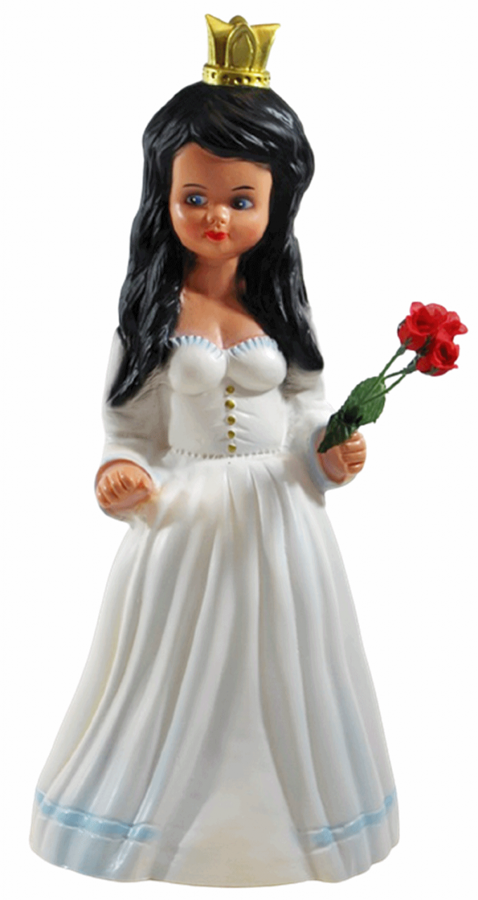 Deko Figur Schneewittchen Gartenfigur stehend Märchenfigur H 40 cm Dekofigur aus Kunststoff