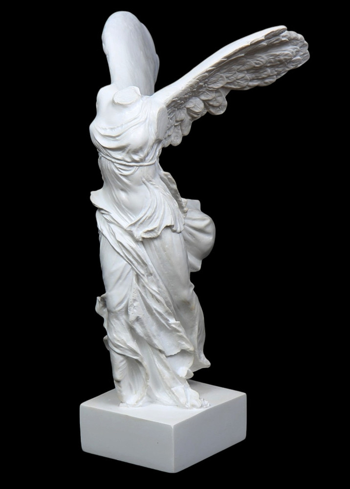 Skulptur ' Die Nike von Samothrake ' H 27 cm edle Dekofigur in Weiß detailreiche klassische Statue
