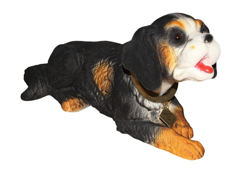 Wackel Figur Hund Berner Sennenhund Wackelfigur H 14 cm groß Dekofigur mit Wackelkopf