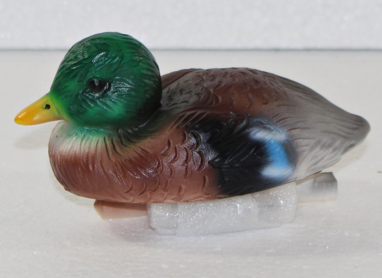 Deko Garten Figur Dekofigur Gartenfigur Teichfigur Schwimmente Entlein bunt aus Kunststoff Höhe 7 cm
