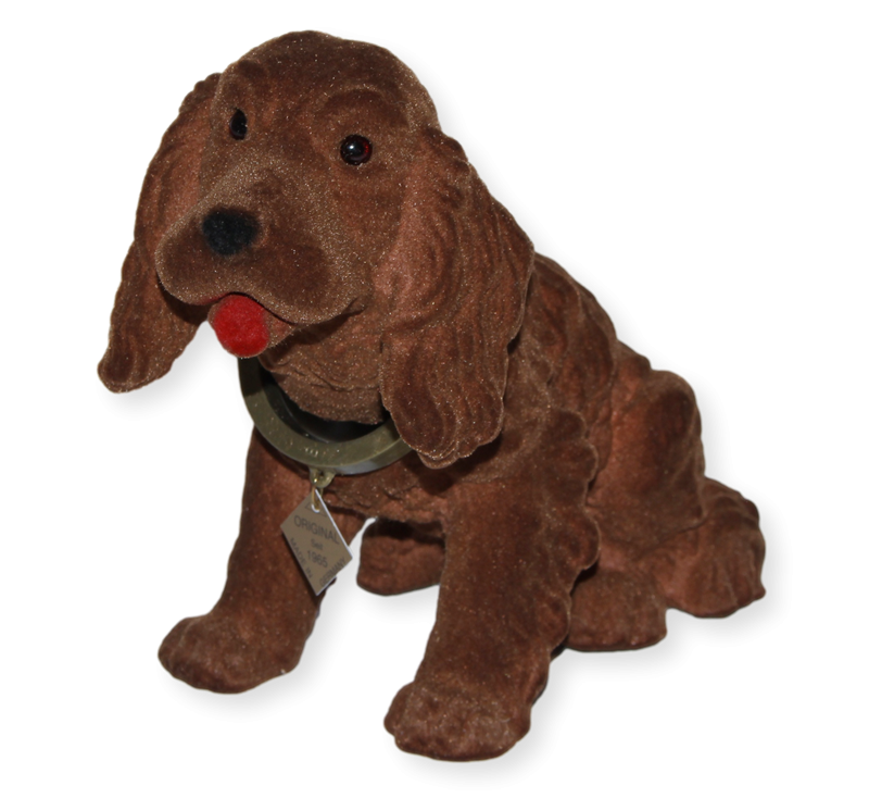 Wackel Figur Hund Cocker Spaniel Wackelfigur H 19 cm groß Dekofigur mit Wackelkopf