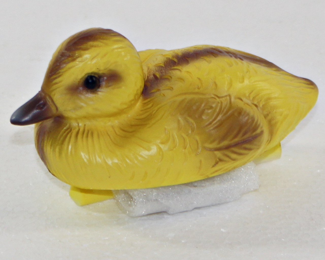 Deko Garten Figur Dekofigur Gartenfigur Teichfigur Schwimmente Entlein gelb aus Kunststoff Höhe 7 cm
