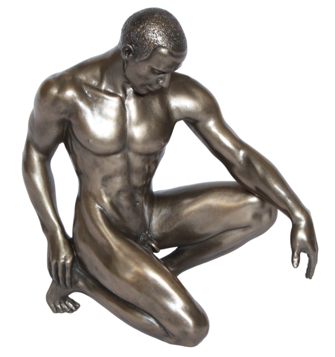Deko Figur Body Talk Kollektion Nackter Mann kniend H 15 cm Bodybuilder Skulptur Figur
