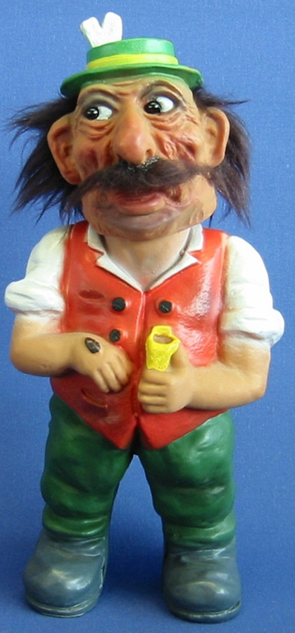 Souvenir Wackel Figur Schmalzler Toni groß H 26 cm Wackelfigur Original mit Wackelkopf