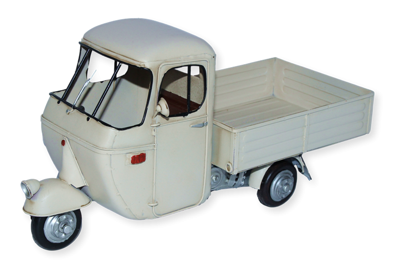 Blechmodell Roller Nostalgie Oldtimer Marke Vespa Motorroller Dreirad Modell Ape L 33 cm