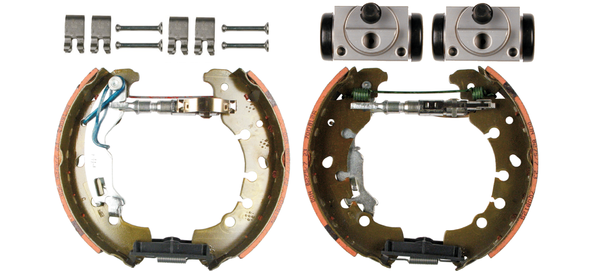 ATE Bremsbackensatz Original TopKit 03.0520-9220.3 hinten rechts links vormontiert 20,6mm für FIAT CITROEN PEUGEOT