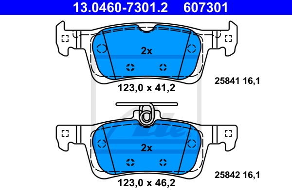 ATE Bremsen-Set VA + HA SIZW2N9L18 Universal vorne hinten rechts links belüftet 266mm für PEUGEOT 1610704680 1610699280 1610761980