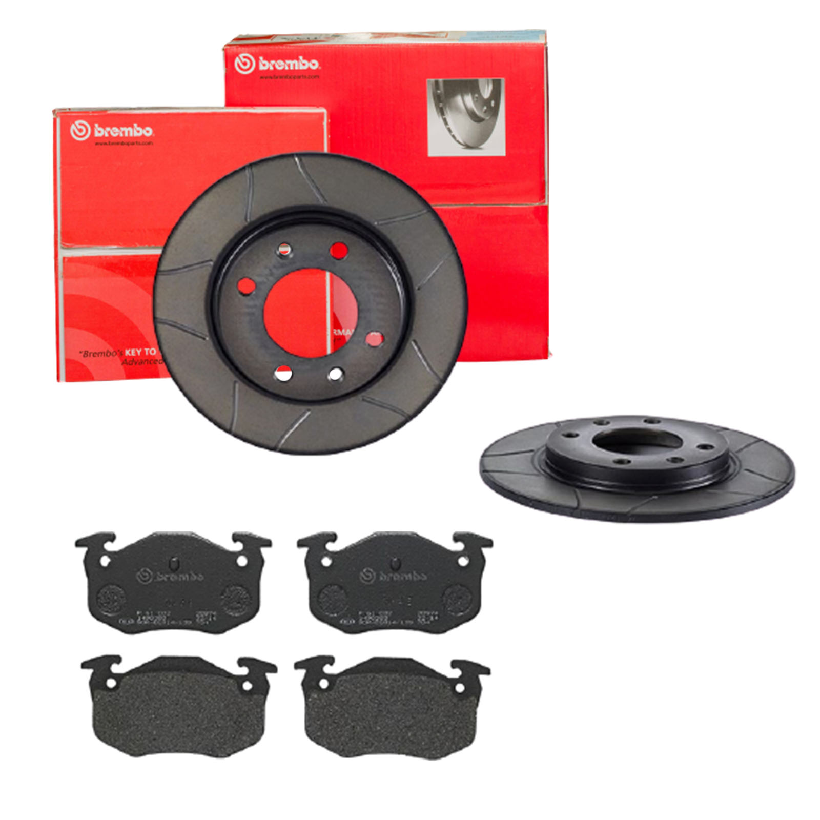 BREMBO Bremsensatz, Scheibenbremse sk8k0f7oy5 Hinterachse Geschlitzt 247mm 8mm für Citroën Peugeot FENGSHEN RENAULT HSV
