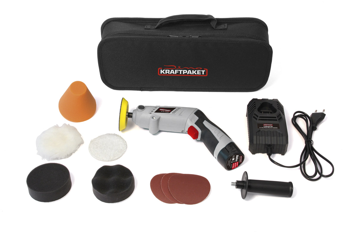 DINO Polieranlage KRAFTPAKET Akku Poliermaschine Multiplex - Set 640256