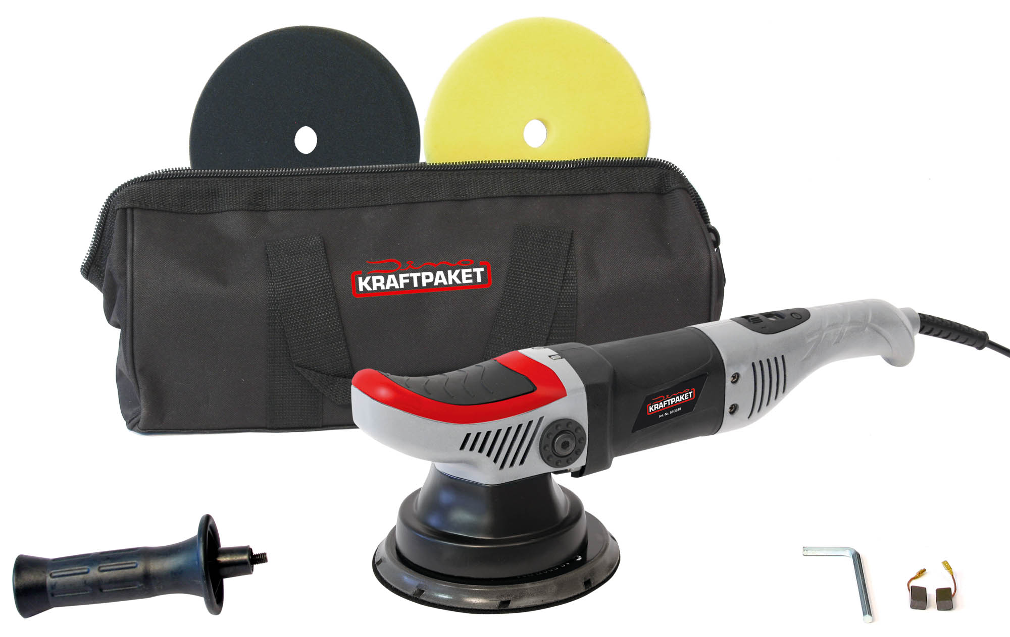 DINO Polieranlage KRAFTPAKET Poliermaschine Exzenter mit Zwangsrotation 710W 8mm 640247