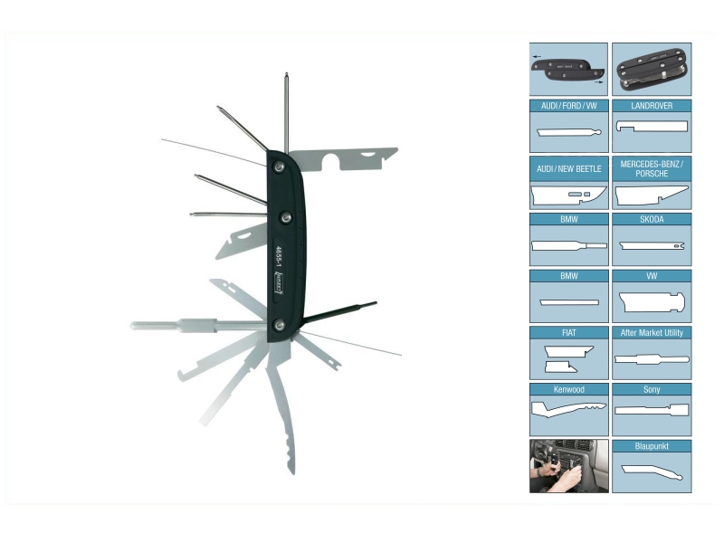 HAZET Radio-Demontage-Werkzeug Montage-/Demontagewerkzeug, Radio  4655-1