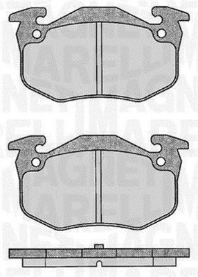 MAGNETI MARELLI Bremsbelagsatz, Scheibenbremse 363916060197 hinten rechts links  für RENAULT PEUGEOT CITROËN HSV FENGSHEN 65659341 425042 E171587