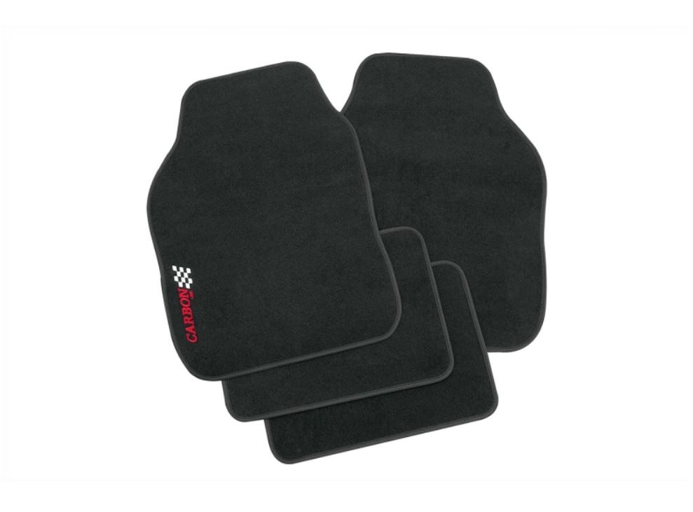 PETEX Fußmattensatz Fußmatten Rand schwarz Material Polyester 11380004