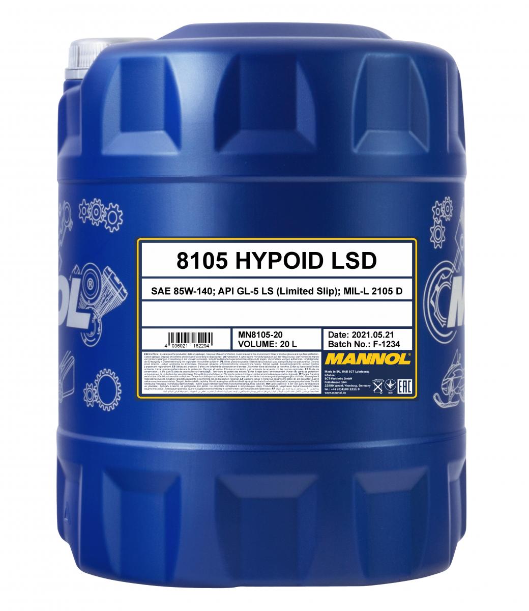 SCT - MANNOL Schaltgetriebeöl Mannol Hypoid LSD 85W-140 GL-5 [20L] mn810520 20l