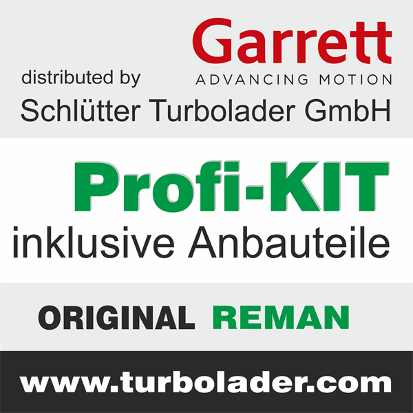 SCHLÜTTER TURBOLADER Lader, Aufladung END of LIFE Turbolader - Original GARRETT REMAN 166-09320EOL mit Anbaumaterial für BMW 11657800595 11652433154 1