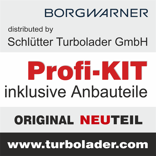 SCHLÜTTER TURBOLADER Lader, Aufladung PROFI KIT - mit orig. BorgWarner Turbolader NEUTEIL im AT 166-00417 Anbaumaterial für RENAULT SUZUKI NISSAN 8200