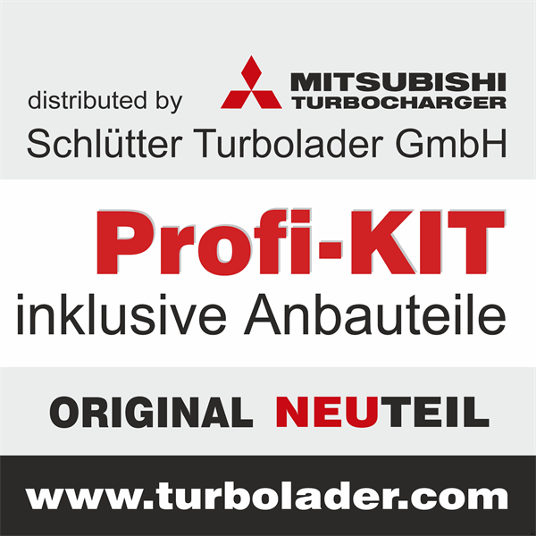 SCHLÜTTER TURBOLADER Lader, Aufladung PROFI PLUS- mit orig. MITSUBISHI Turbolader NEUTEIL im AT 166-02416 Anbaumaterial für RENAULT SUZUKI DACIA NISSA