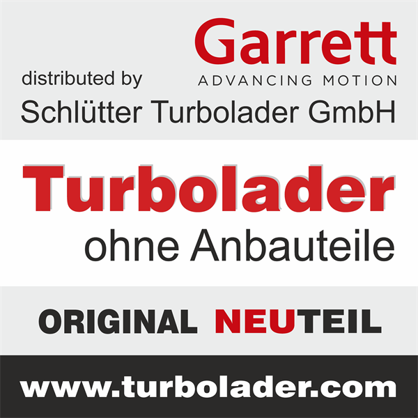 SCHLÜTTER TURBOLADER Lader, Aufladung Original GARRETT Turbolader NEUTEIL im Tausch 172-05705 ohne Anbaumaterial für BMW 11627643717 11627633925 11627