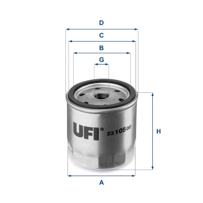 UFI Ölfilter 2310500 Anschraubfilter 75mm GewindemaßM 16 X1,5 für Peugeot GILERA Ford Citroën HARLEY-DAVIDSON GM TALBOT DUCATI