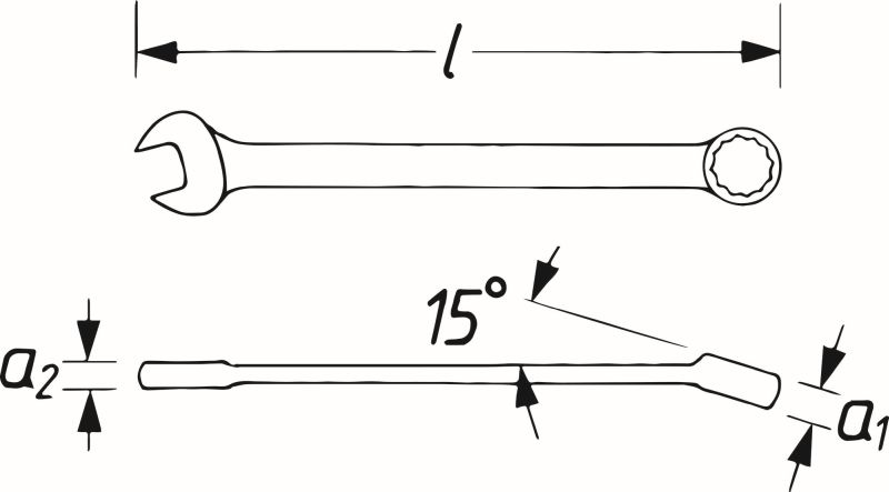 VIGOR Ring-/Gabelschlüssel Ring-Maulschlüssel v4473n21